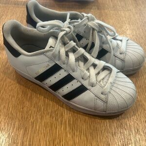 Adidas Superstar White and Black Shoes